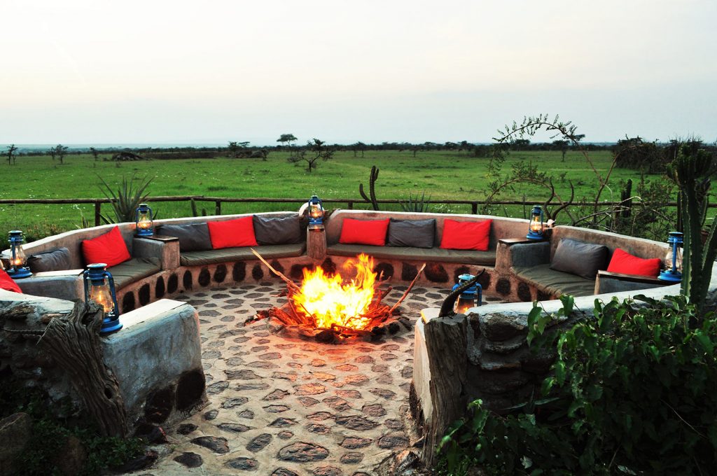 bonfire at maasai mara