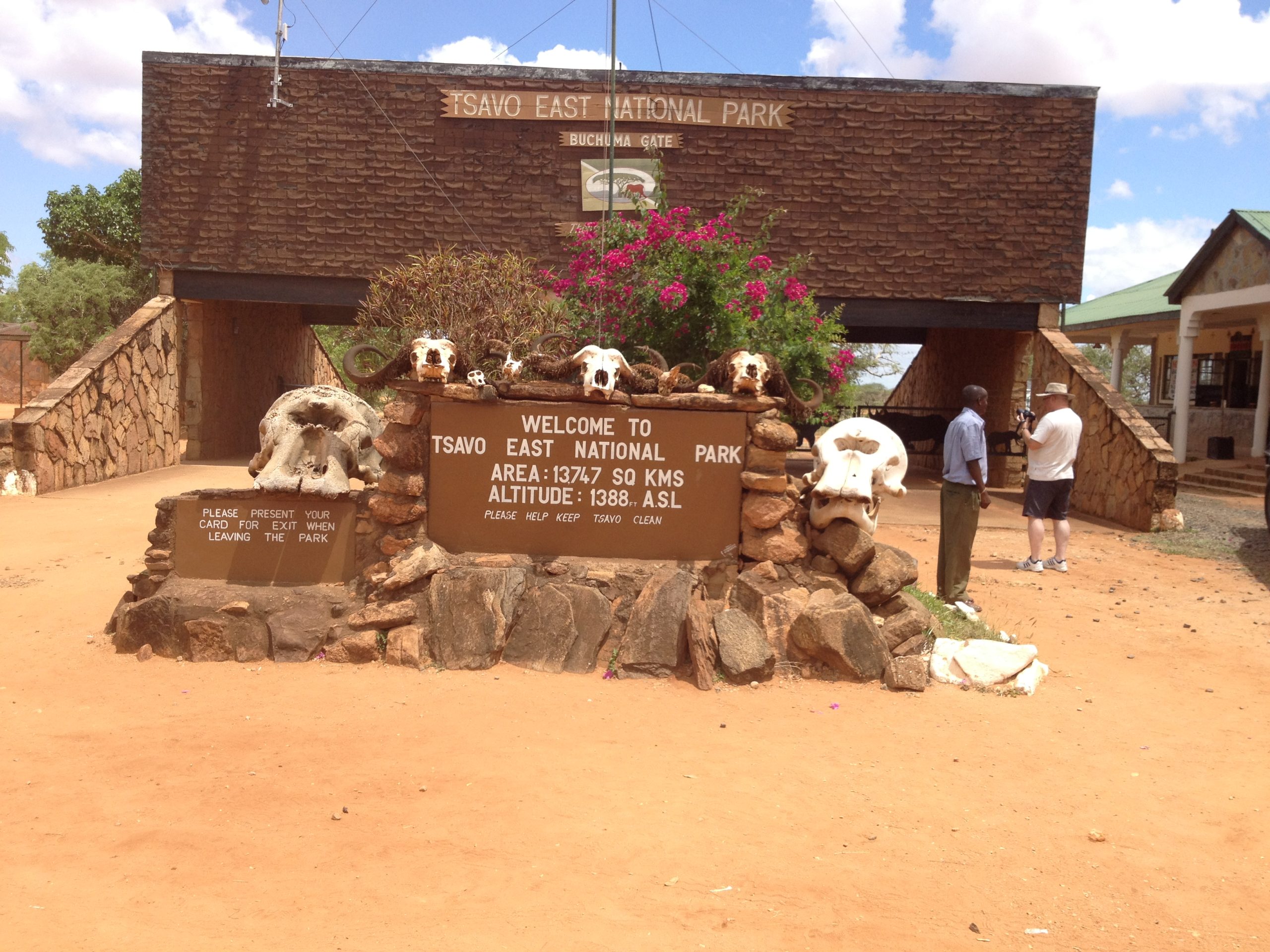 Tsavo East National Park gate
