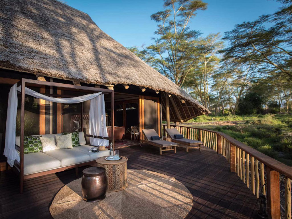 Finch Hattons Luxury tented camp in Tsavo West National Park
